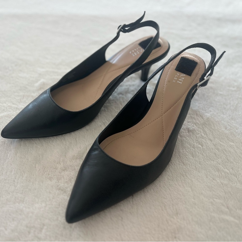 Elegant Black Slingback Heels